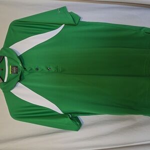 Gerg Norman Green And White Golf Polo Shirt